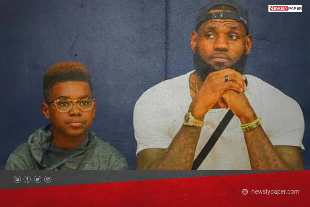LeBron James with his son Bryce Maximus James